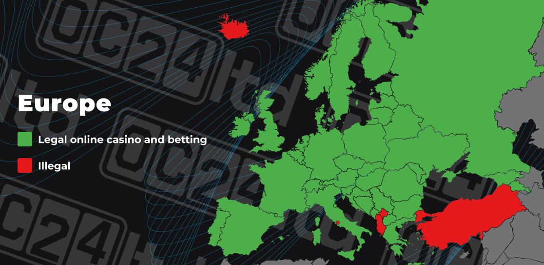 Europe gambling regulation map Europe gambling regulation map