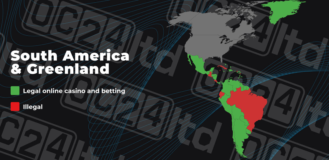 South America gambling regulation map South America gambling regulation map