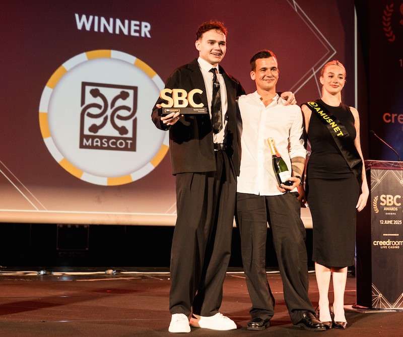 Mascot Gaming received the award at the SBC Awards 